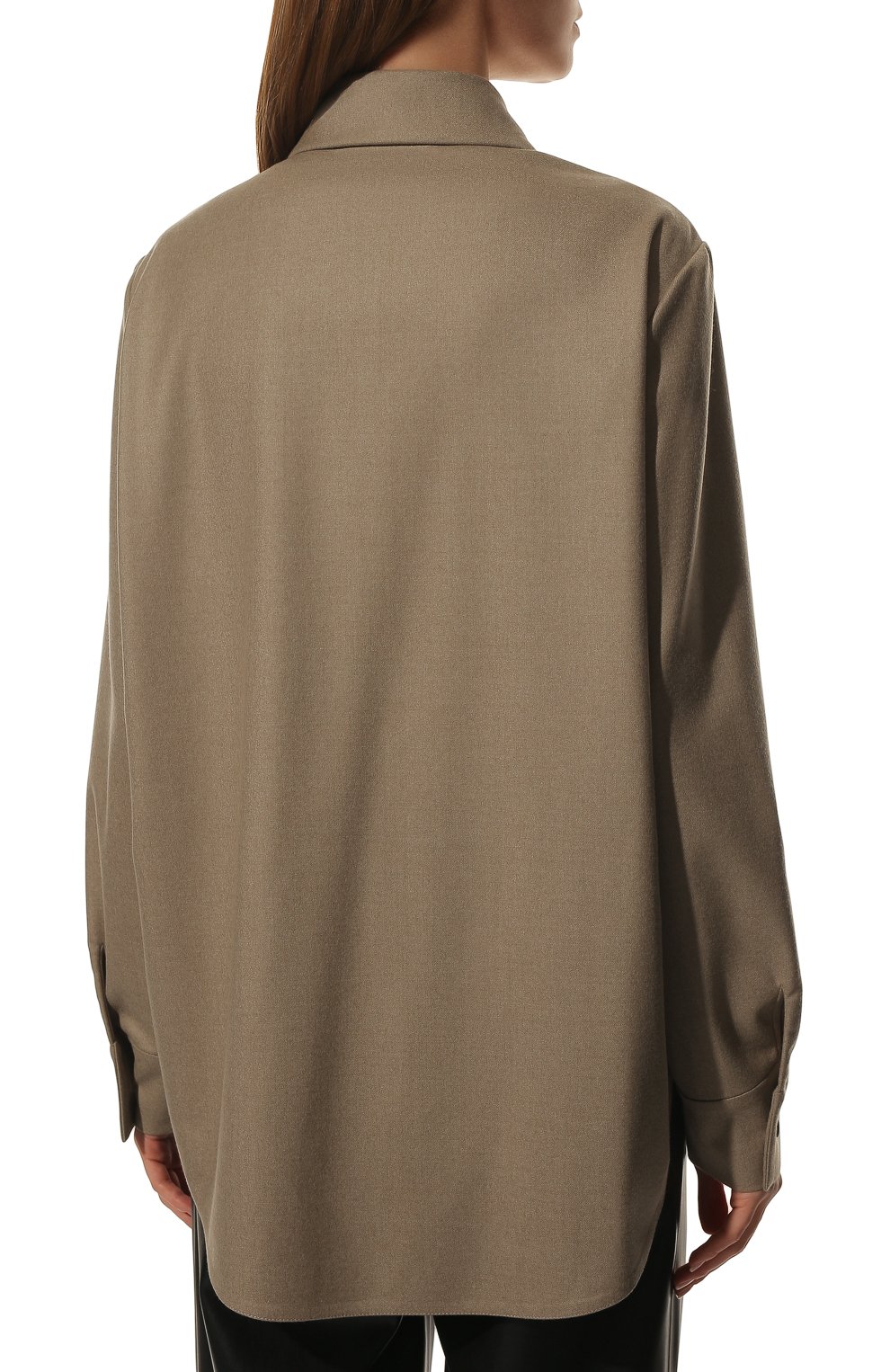 Рубашка из шерсти и кашемира ANI D. ZOP бежевого цвета по цене 100980 руб., арт. ani-022-02, фото 4 Рубашка из шерсти и кашемира ANI D. ZOP, арт. ani-022-02, фото 4
