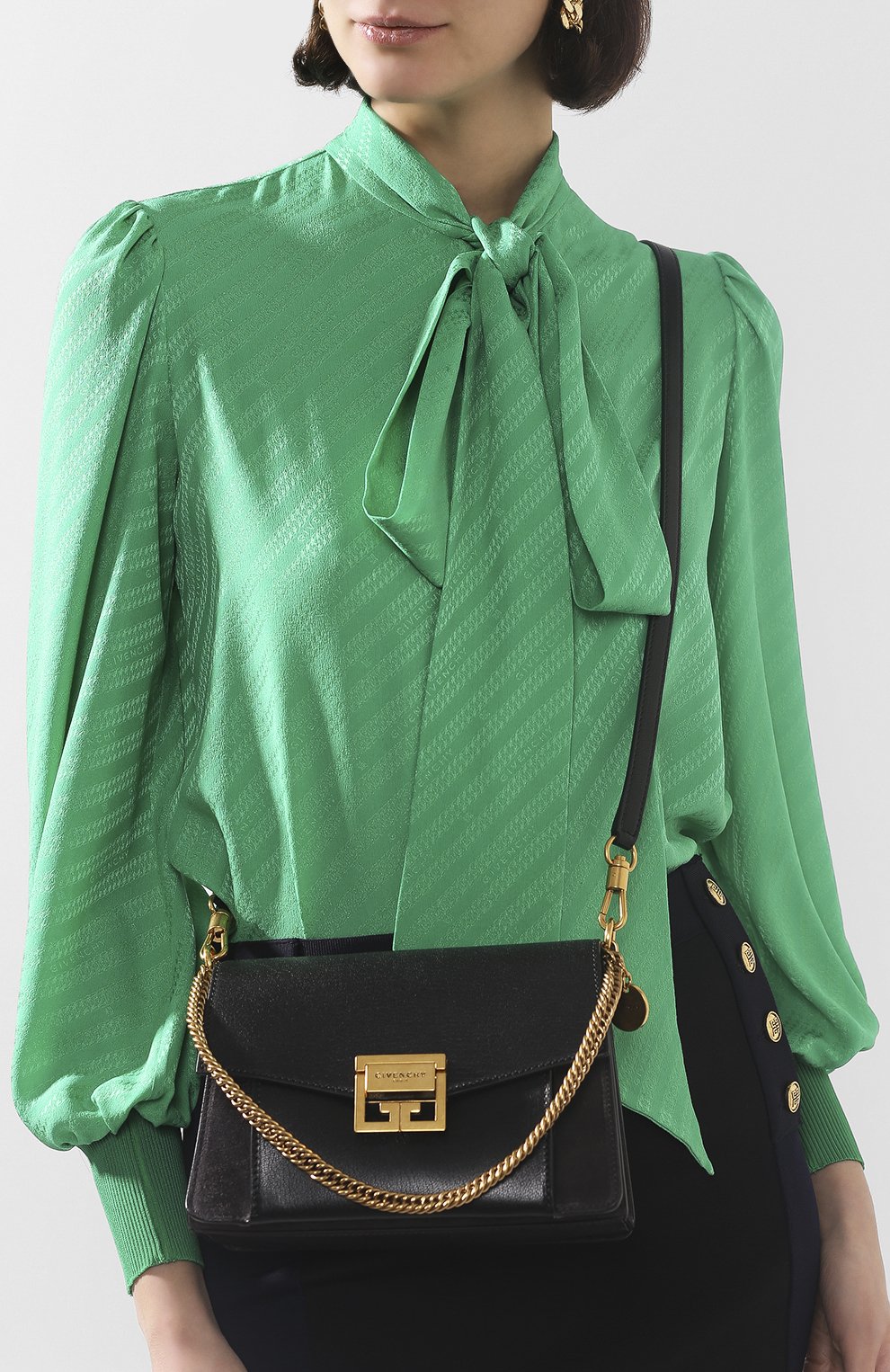 Сумка gv3 small GIVENCHY темно-серого цвета по цене 231500 руб., арт. BB501CB033, фото 5 Сумка gv3 small GIVENCHY, арт. BB501CB033, фото 5