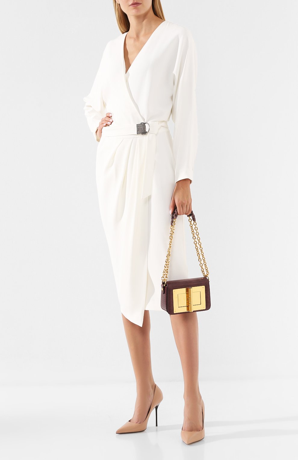 Сумка natalia small из кожи ящерицы TOM FORD, арт. L0825T-ETE001/SMER, фото 2