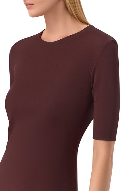 Пуловер из вискозы JIL SANDER бордового цвета по цене 64100 руб., арт. J04NC0002/J65016, фото 5 Пуловер из вискозы JIL SANDER, арт. J04NC0002/J65016, фото 5