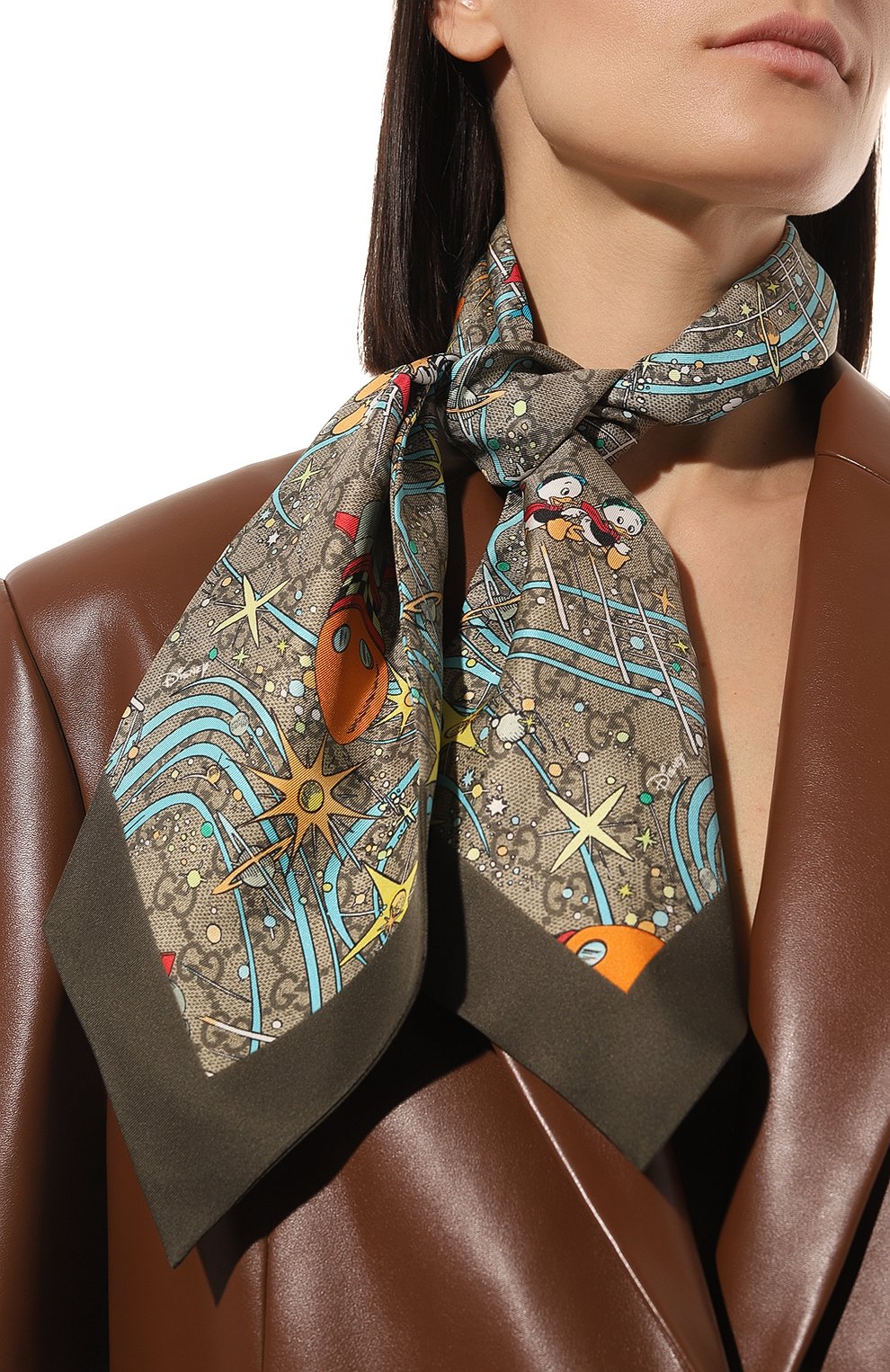Шелковый шарф-бандо disney x gucci GUCCI, арт. 649641 3G001, фото 2