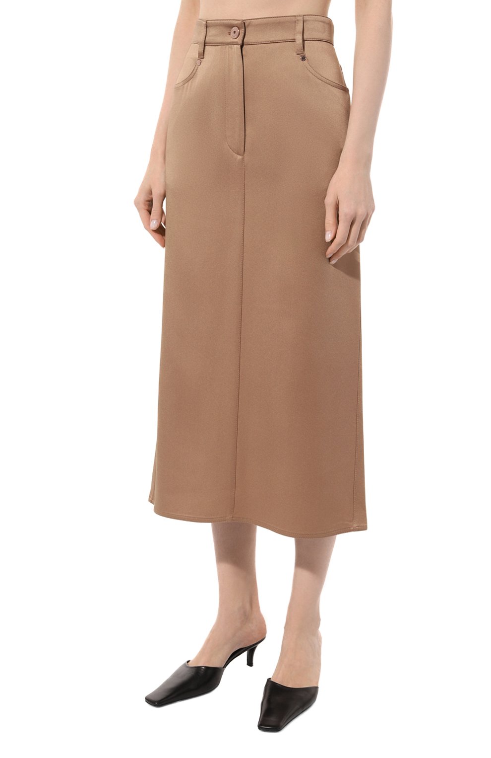 Юбка BRUNELLO CUCINELLI светло-коричневого цвета по цене 154000 руб., арт. MPH38G3419, фото 3 Юбка BRUNELLO CUCINELLI, арт. MPH38G3419, фото 3