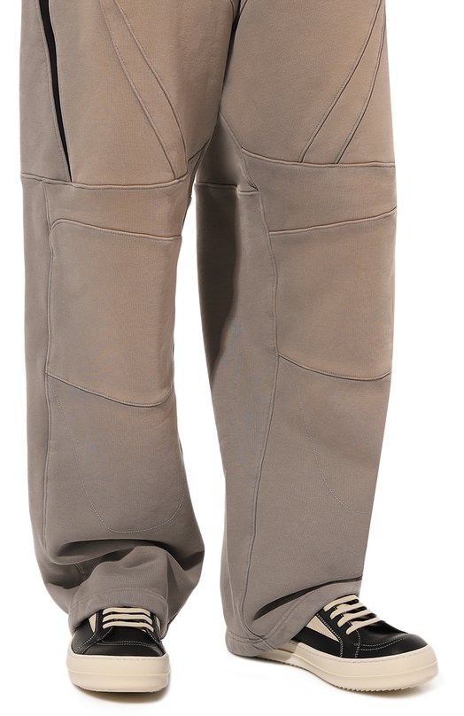 Кожаные кеды Porterville Vintage Rick Owens RU02D6897/LC0LVS Чёрно-белый  RU02D6897/LC0LVS Фото 3