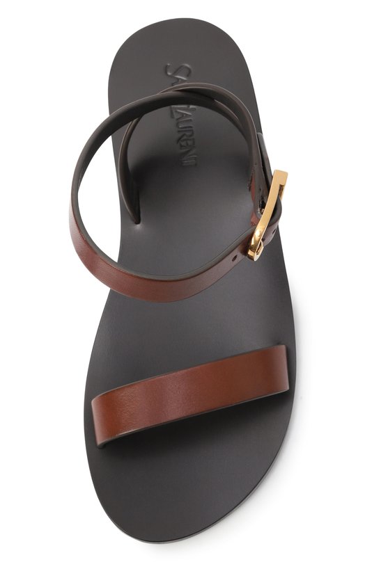 Кожаные сандалии Sahara Saint Laurent 819323/DWE00 Коричневый  819323/DWE00 Фото 6