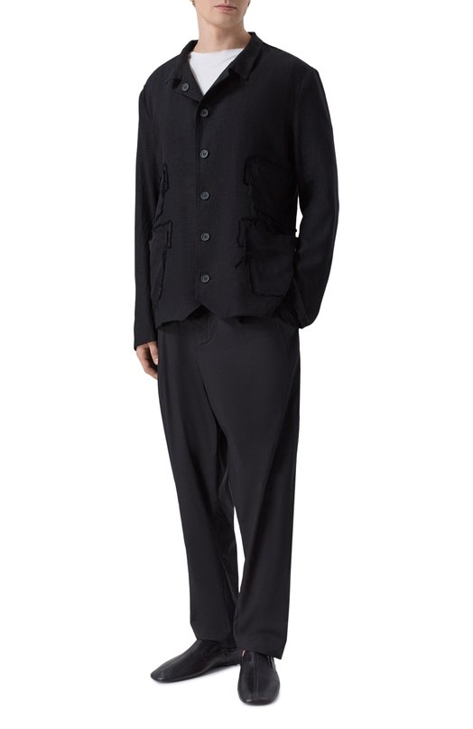 Двусторонний пиджак из вискозы и льна 139Dec SUT617-BK Чёрный  SUT617-BK Фото 2