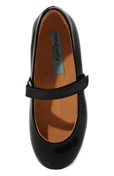 Кожаные балетки RONDINELLA черного цвета по цене 19400 руб., арт. 11744-2G/25-27, фото 4 Кожаные балетки RONDINELLA, арт. 11744-2G/25-27, фото 4