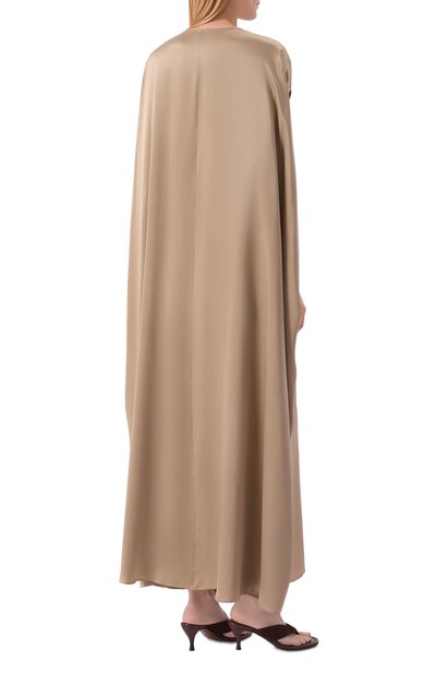 Атласное платье CO бежевого цвета по цене 129000 руб., арт. 4497NLSC-S26, фото 3 Атласное платье CO, арт. 4497NLSC-S26, фото 3