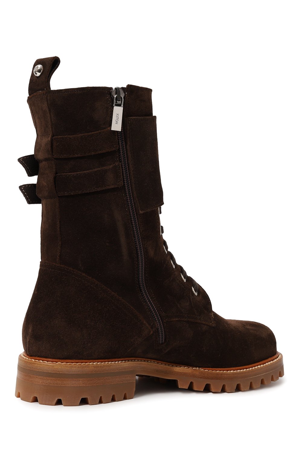 Замшевые ботинки KITON темно-коричневого цвета по цене 93300 руб., арт. D56810NX0603, фото 5 Замшевые ботинки KITON, арт. D56810NX0603, фото 5
