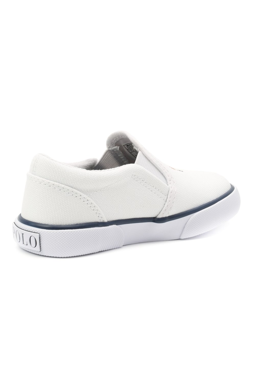 Текстильные слипоны POLO RALPH LAUREN белого цвета по цене 6340 руб., арт. 12-RF103092/T0DDLER, фото 3 Текстильные слипоны POLO RALPH LAUREN, арт. 12-RF103092/T0DDLER, фото 3