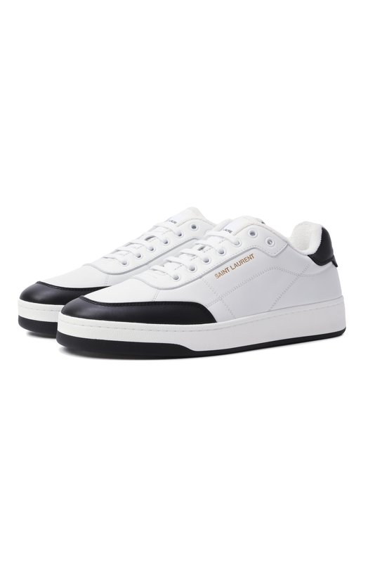 Кожаные кеды SL/61 Saint Laurent 845537/00NI0 Белый 845537/00NI0