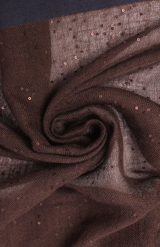 Шарф из кашемира и шелка Brunello Cucinelli MSCDVSW12 Коричневый  MSCDVSW12 Фото 3