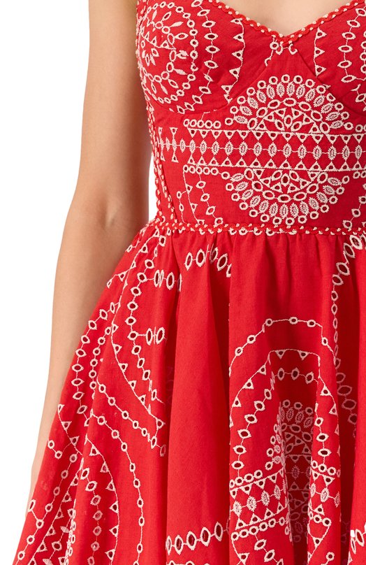 Платье из хлопка и льна Charo Ruiz Ibiza 254603 Красный  254603 Фото 5