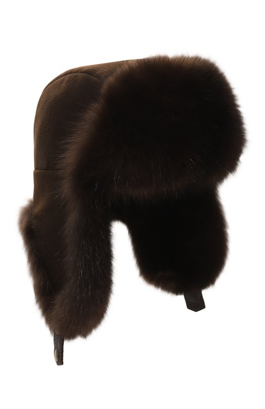 Шапка-ушанка Майкл с отделкой из меха соболя FurLand 0201414210045100022 Коричневый 0201414210045100022