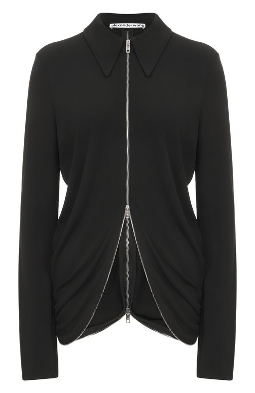Рубашка из вискозы Alexander Wang 1CC1261215 Чёрный 1CC1261215