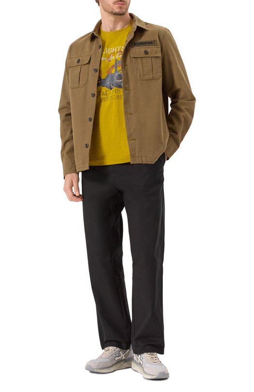 Хлопковая футболка Aeronautica Militare TS2472UJ00708 Жёлтый  TS2472UJ00708 Фото 2