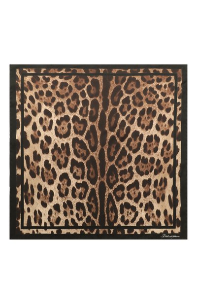 Шелковый платок DOLCE & GABBANA леопардового цвета по цене 35800 руб., арт. FN093R/GDCF5, фото 4 Шелковый платок DOLCE & GABBANA, арт. FN093R/GDCF5, фото 4