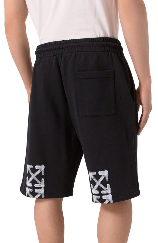 Хлопковые шорты Off-White 0MCI013S25FLE003 Чёрный  0MCI013S25FLE003 Фото 4