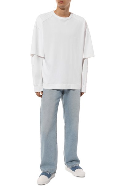 Комбинированные кеды city court GIVENCHY белого цвета по цене 59950 руб., арт. BH005XH1JE, фото 2 Комбинированные кеды city court GIVENCHY, арт. BH005XH1JE, фото 2