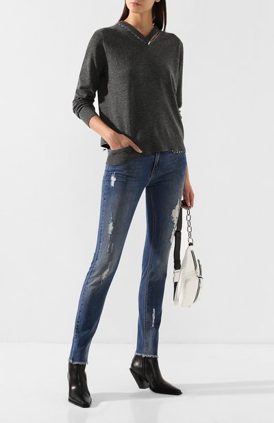 Шерстяной пуловер MARC JACOBS (THE) серого цвета по цене 43350 руб., арт. M4007942, фото 2 Шерстяной пуловер MARC JACOBS (THE), арт. M4007942, фото 2