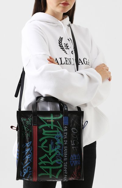 Сумка bazar s graffiti BALENCIAGA, арт. 513990/0FE0N, фото 5