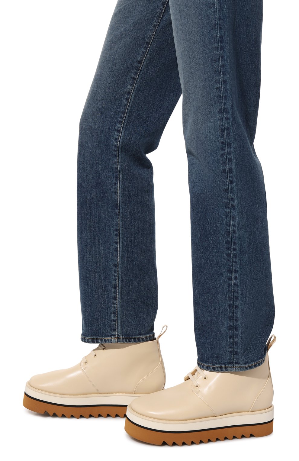 Ботинки sneak-elyse из экокожи STELLA MCCARTNEY кремового цвета по цене 68300 руб., арт. 810450/E00206, фото 3 Ботинки sneak-elyse из экокожи STELLA MCCARTNEY, арт. 810450/E00206, фото 3