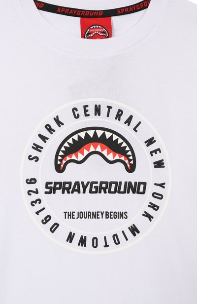 Хлопковая футболка SPRAYGROUND, арт. SPY1485WHT/SPRAYGR0UND BASIC REGULAR T-SHIRT WHT, фото 3