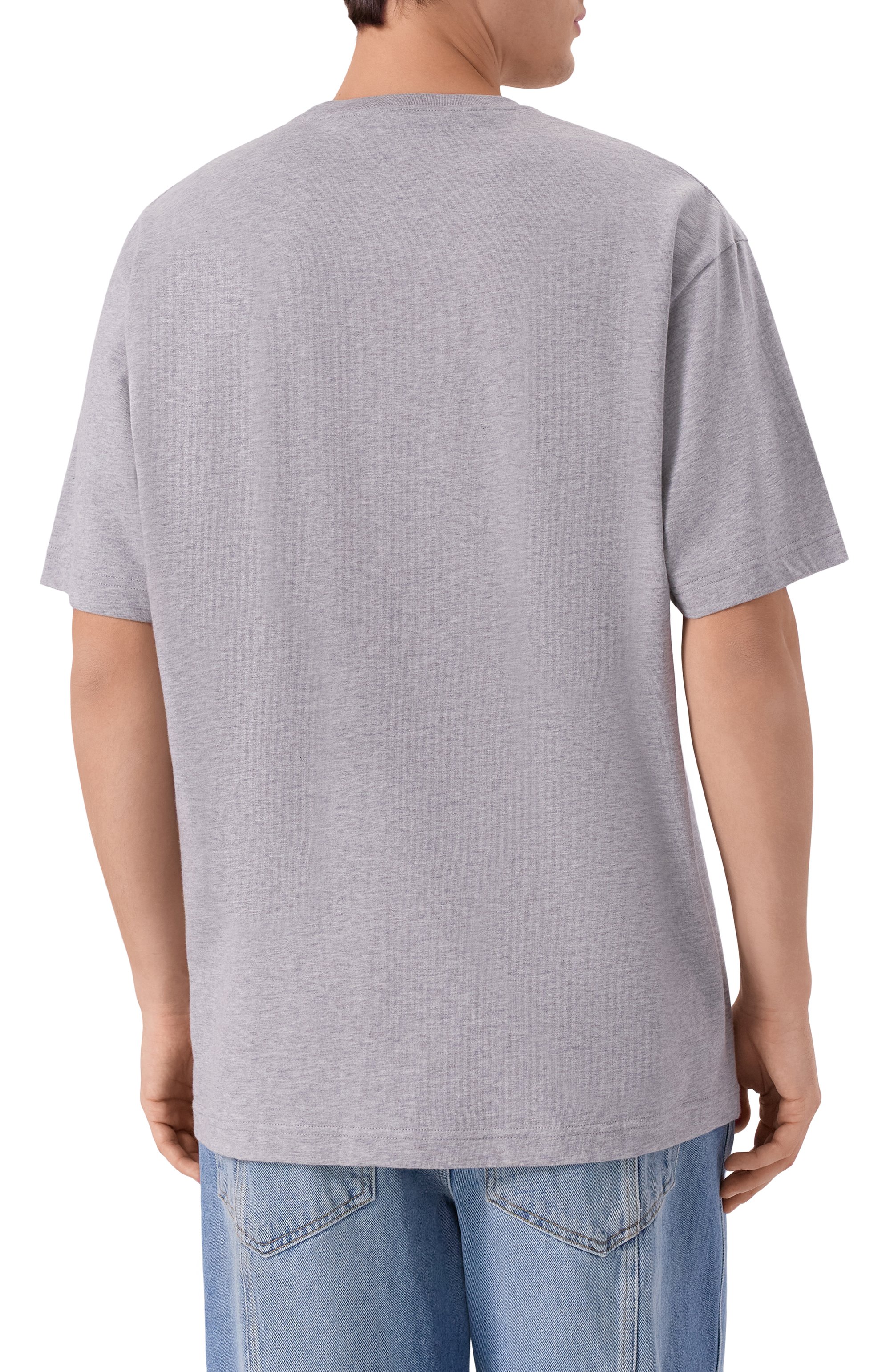 Хлопковая футболка GUCCI серого цвета по цене 77250 руб., арт. 796395/XJGQ7, фото 4 Хлопковая футболка GUCCI, арт. 796395/XJGQ7, фото 4