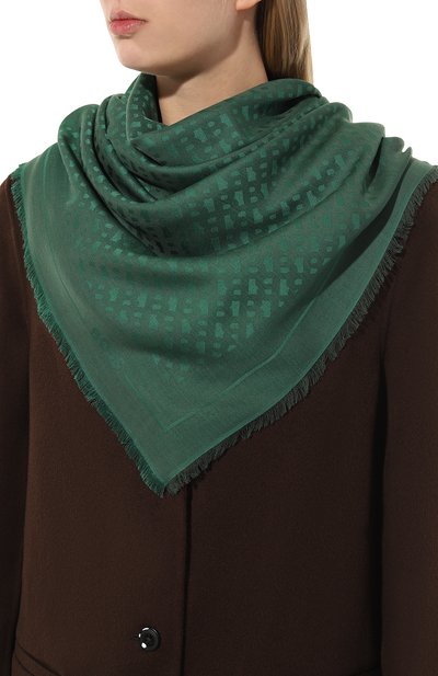 Шаль BOSS зеленого цвета по цене 10550 руб., арт. 50502686, фото 2 Шаль BOSS, арт. 50502686, фото 2