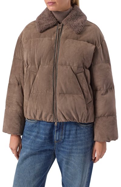 Замшевый пуховик BRUNELLO CUCINELLI, арт. MPCLF7932, фото 3