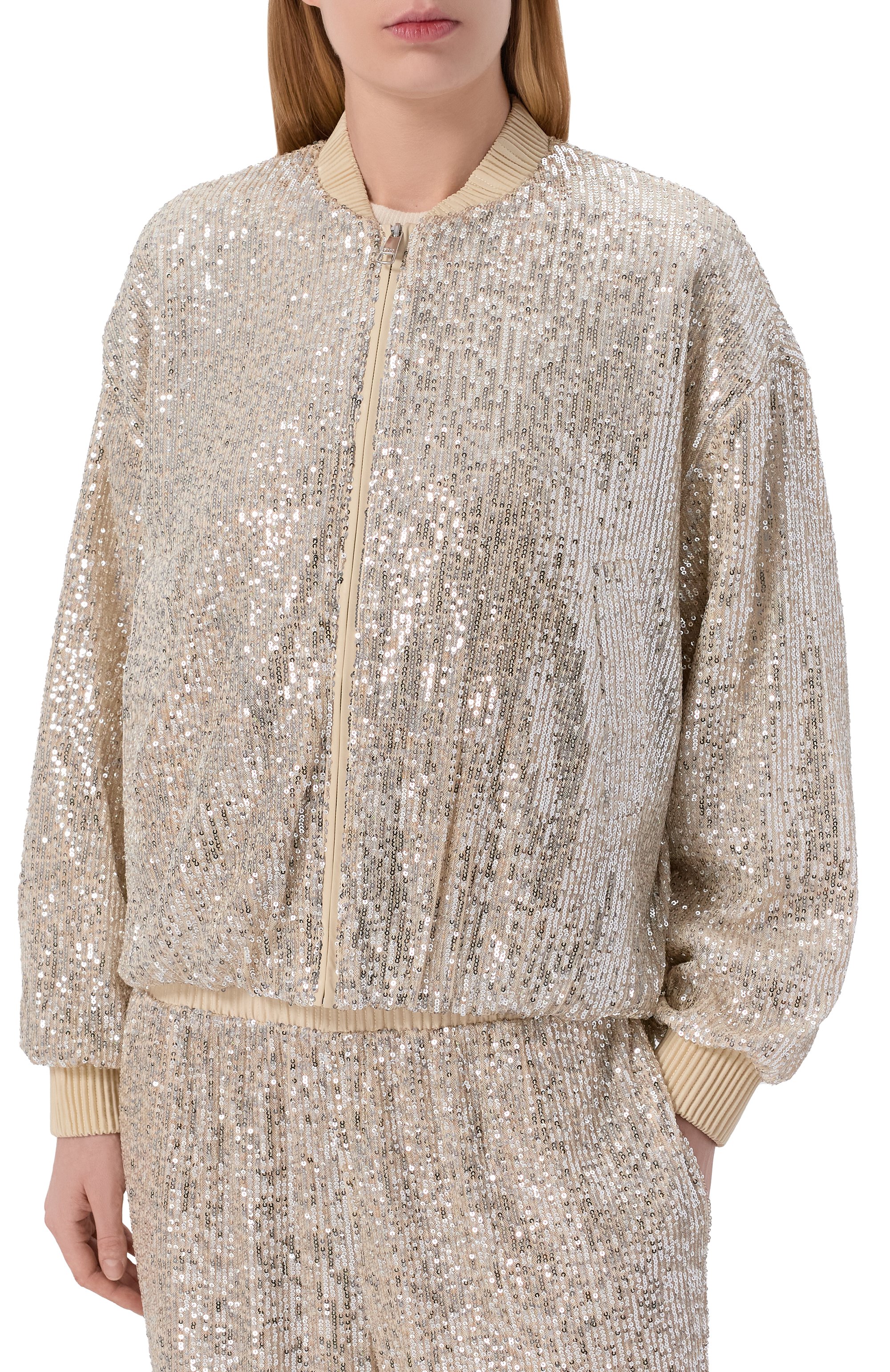 Бомбер с отделкой пайетками BOSS ORANGE, арт. 50548336, фото 3