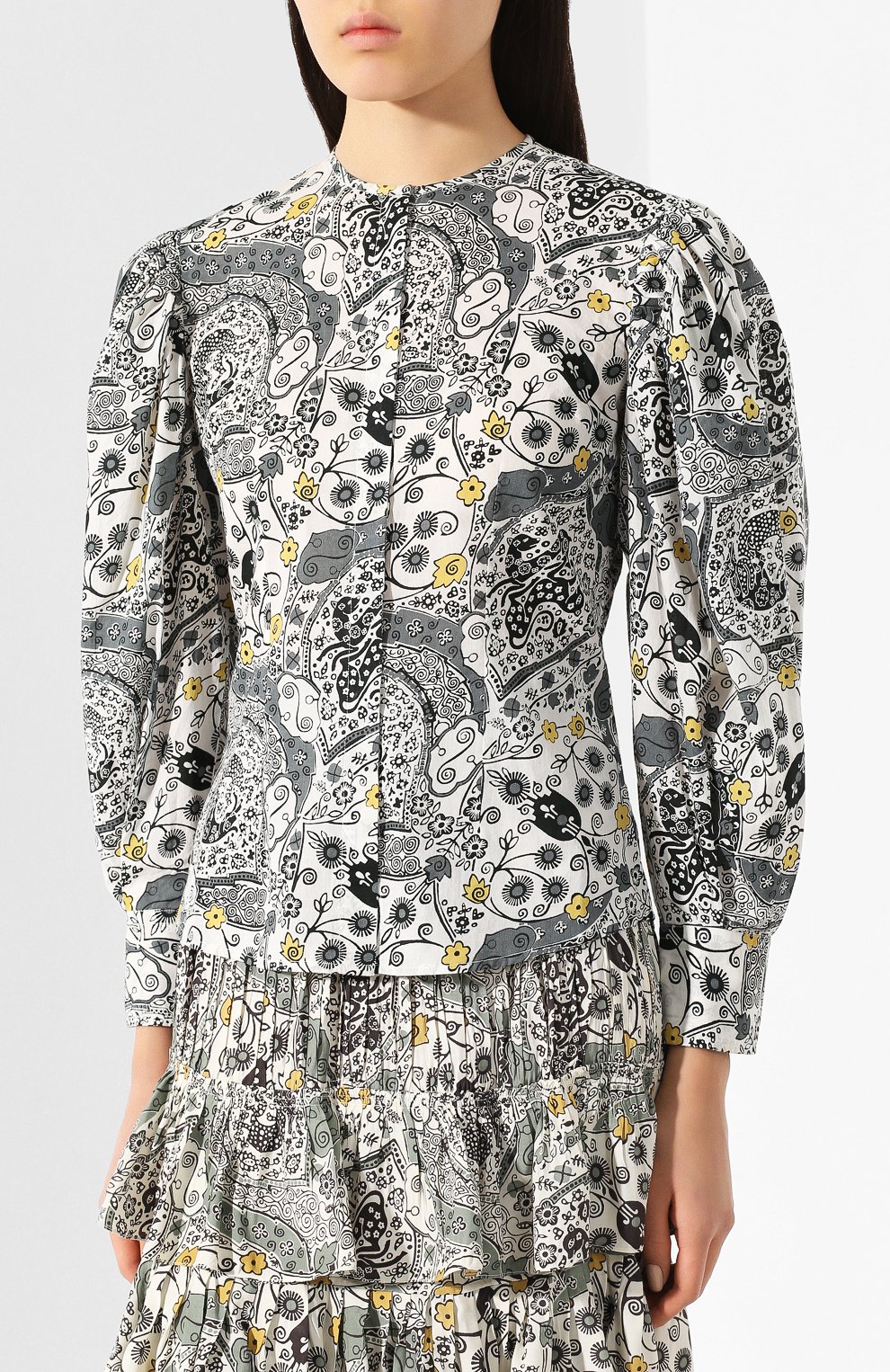 Хлопковая рубашка ISABEL MARANT ETOILE, арт. HT1692-20P076E/UNATIL, фото 3