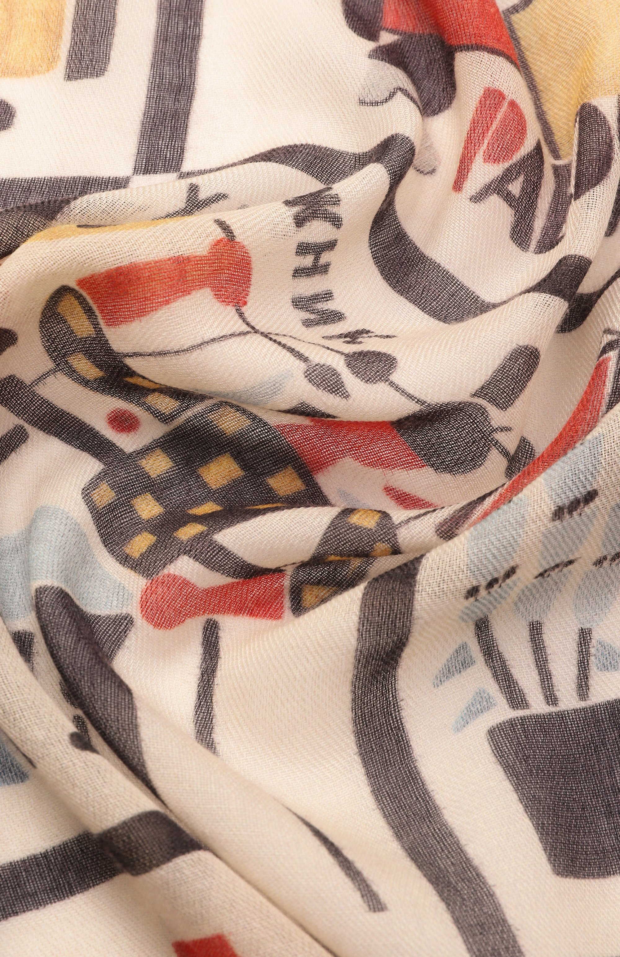 Шаль алфавит авангард из кашемира и шерсти GOURJI, арт. 91120355/993161117, фото 3