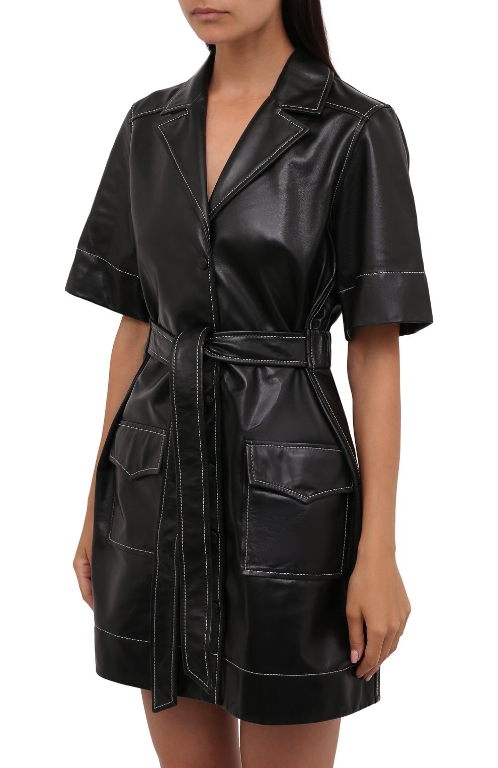 Кожаное платье GANNI, арт. F5969, фото 3