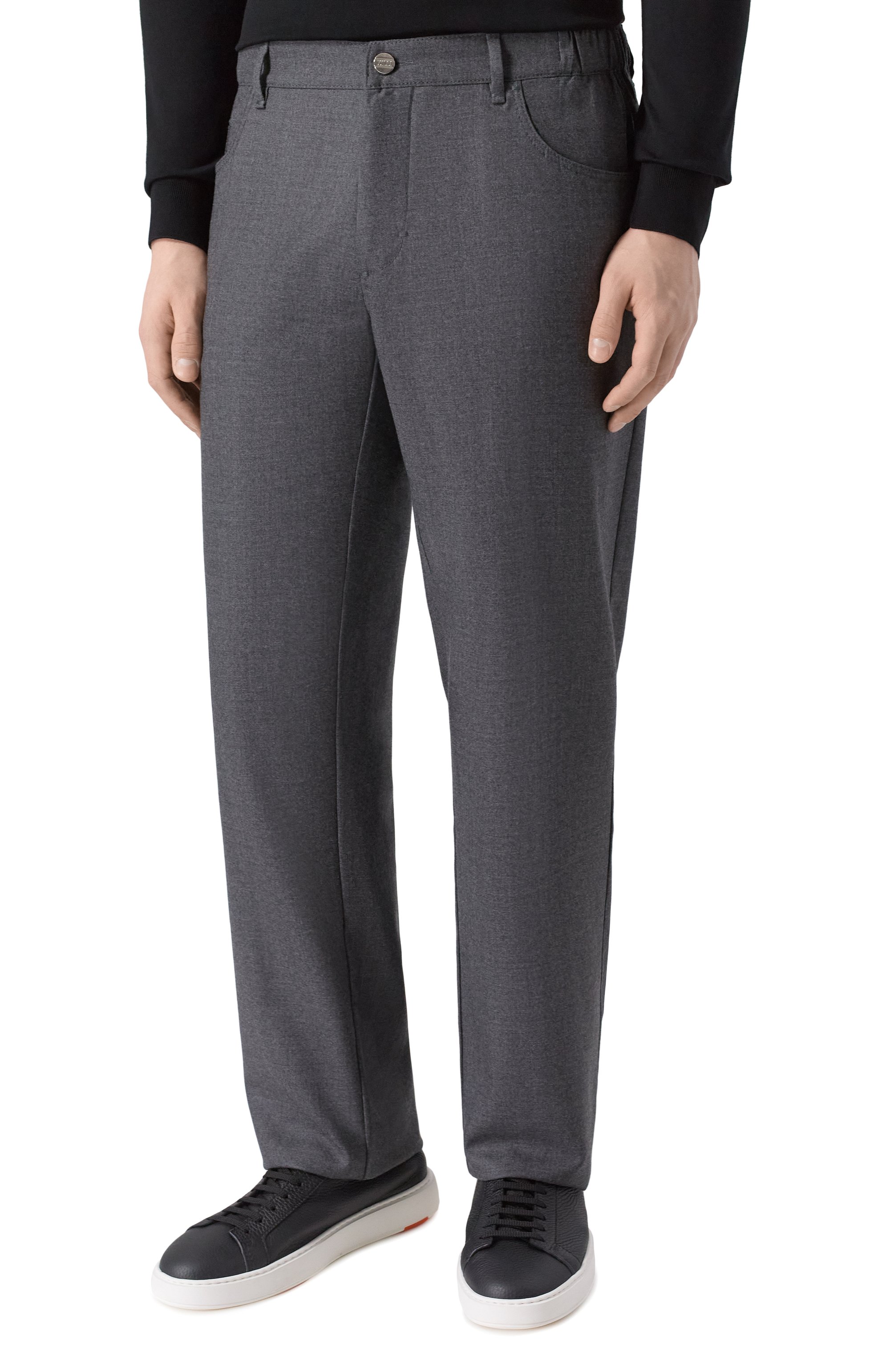 Шерстяные брюки ZILLI темно-серого цвета по цене 180000 руб., арт. J5T101M0201VSGE00, фото 3 Шерстяные брюки ZILLI, арт. J5T101M0201VSGE00, фото 3