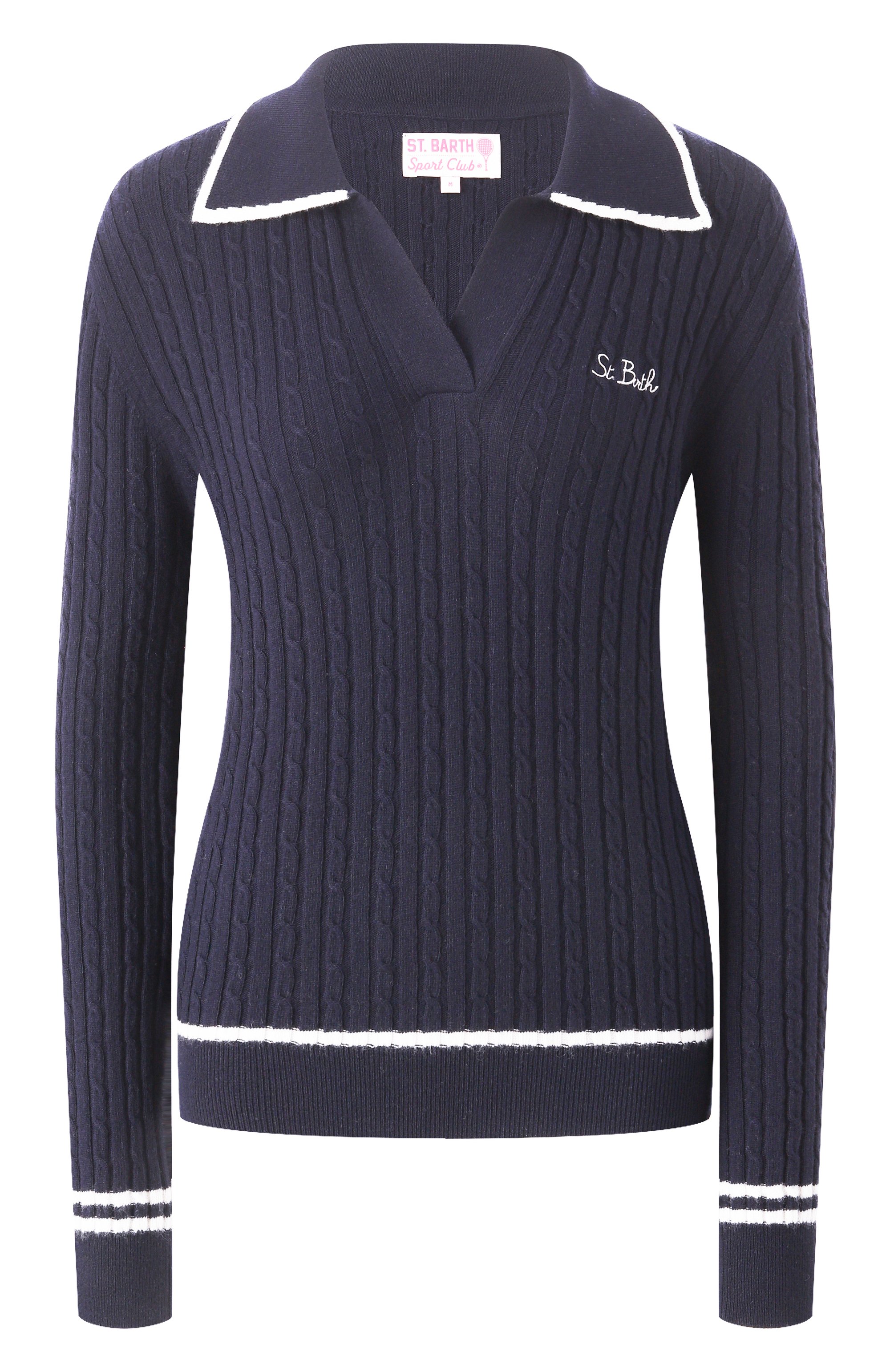 Пуловер из шерсти и вискозы MC2 SAINT BARTH темно-синего цвета по цене 21800 руб., арт. FL0RIANE/03088G, фото 1 Пуловер из шерсти и вискозы MC2 SAINT BARTH, арт. FL0RIANE/03088G, фото 1