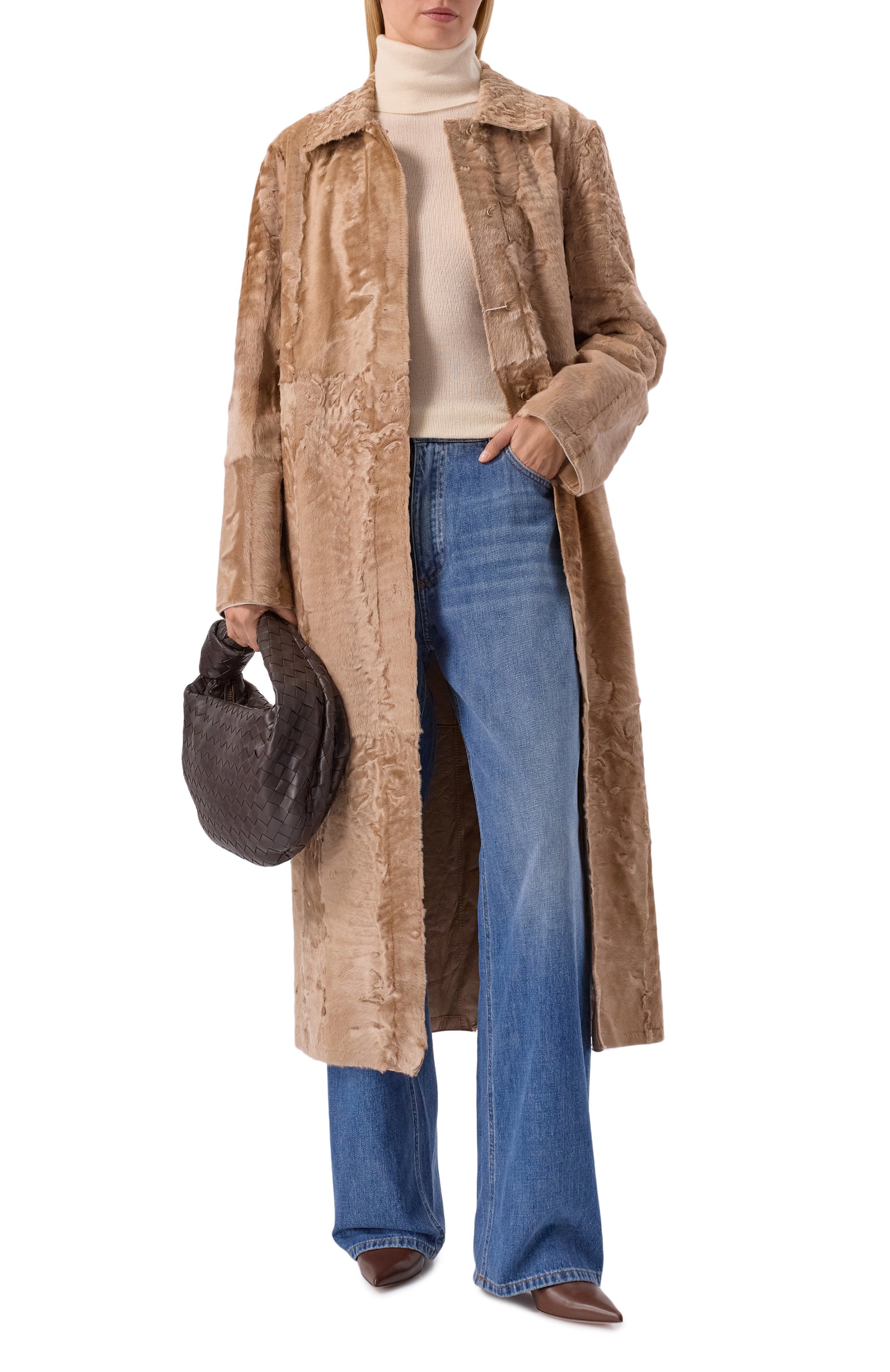 Шуба из свакары GIULIA GURMAN бежевого цвета по цене 1700020 руб., арт. 2505P40, фото 2 Шуба из свакары GIULIA GURMAN, арт. 2505P40, фото 2