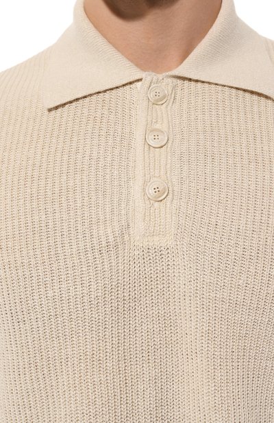 Поло изо льна и хлопка BRUNELLO CUCINELLI, арт. M2L70B2292, фото 5