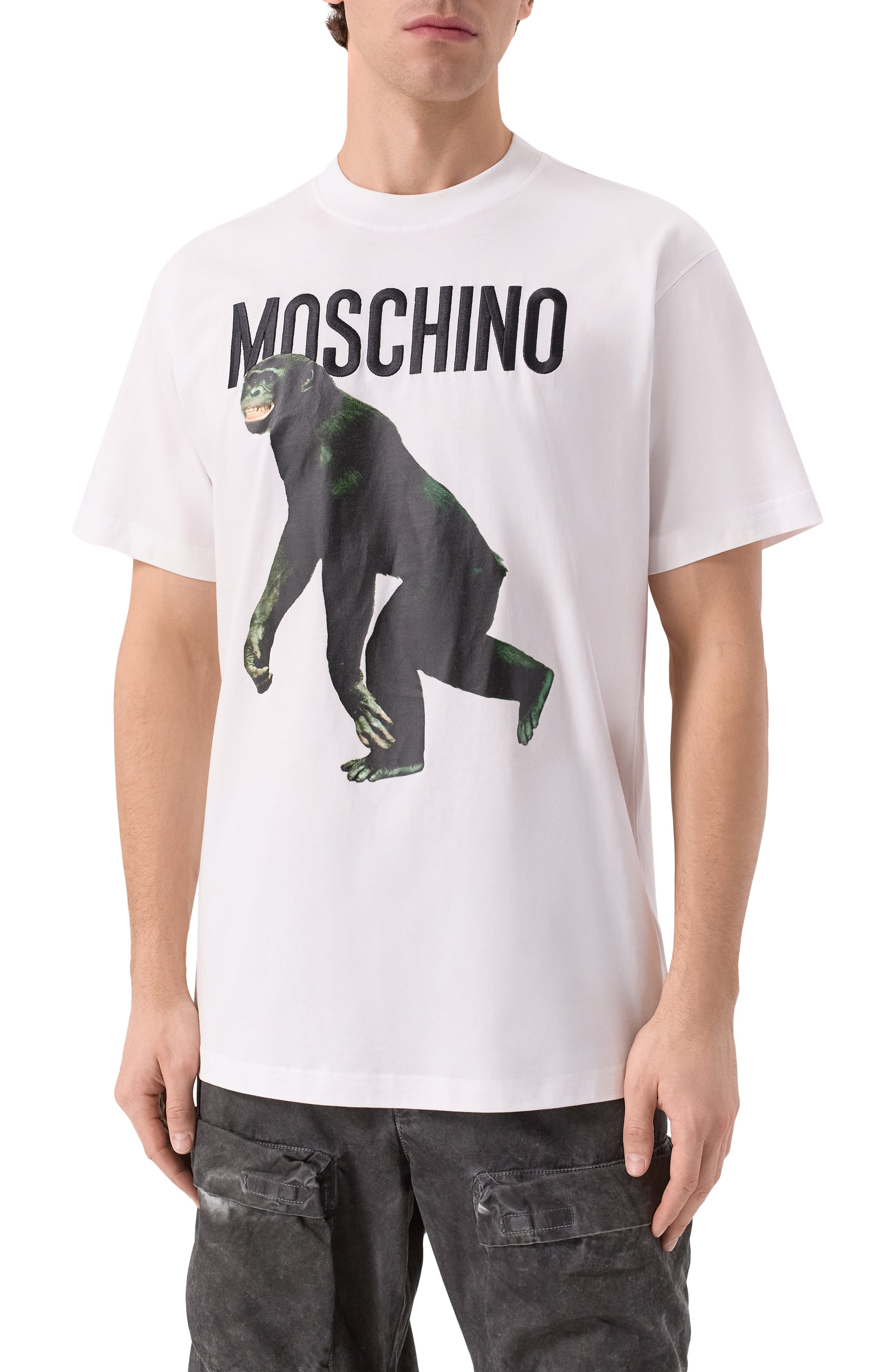 Хлопковая футболка MOSCHINO, арт. A0713/0241, фото 3