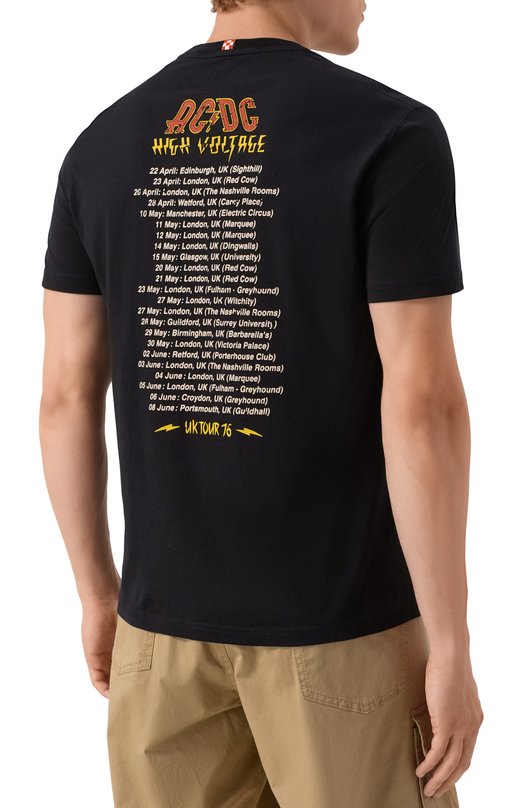 Хлопковая футболка MC2 Saint Barth STBM TSHIRT MAN/05495H Чёрный  STBM TSHIRT MAN/05495H Фото 4