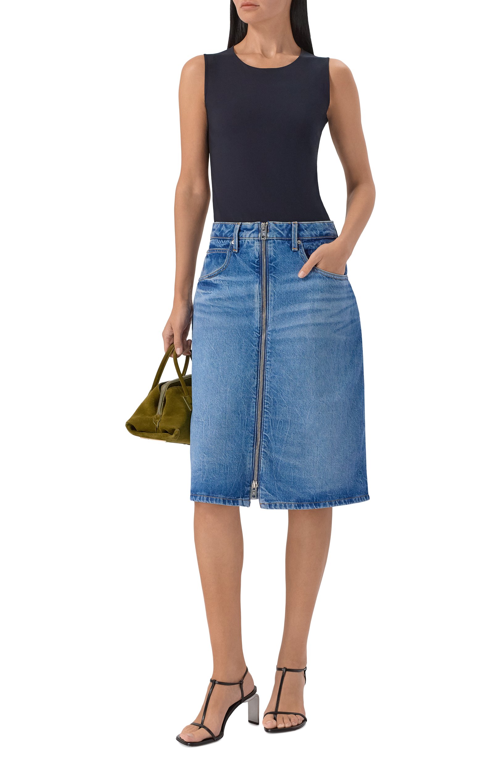 Джинсовая юбка-шорты ALEXANDER WANG, арт. 4DC3265127, фото 2