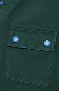 Детские хлопковые брюки MARC JACOBS (THE) зеленого цвета, арт. W24296/6A-12A | Фото 4 (Материал сплава: Проставлено; Материал внешний: Хлопок; Нос: Не проставлено; Случай: Повседневный)