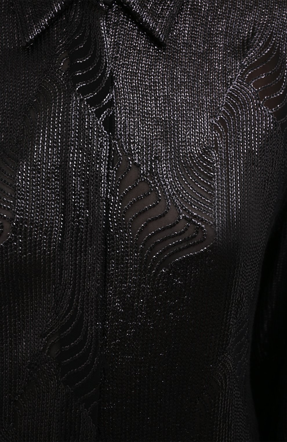 Рубашка из вискозы DRIES VAN NOTEN черного цвета по цене 106000 руб., арт. 202-10766-1422, фото 5 Рубашка из вискозы DRIES VAN NOTEN, арт. 202-10766-1422, фото 5