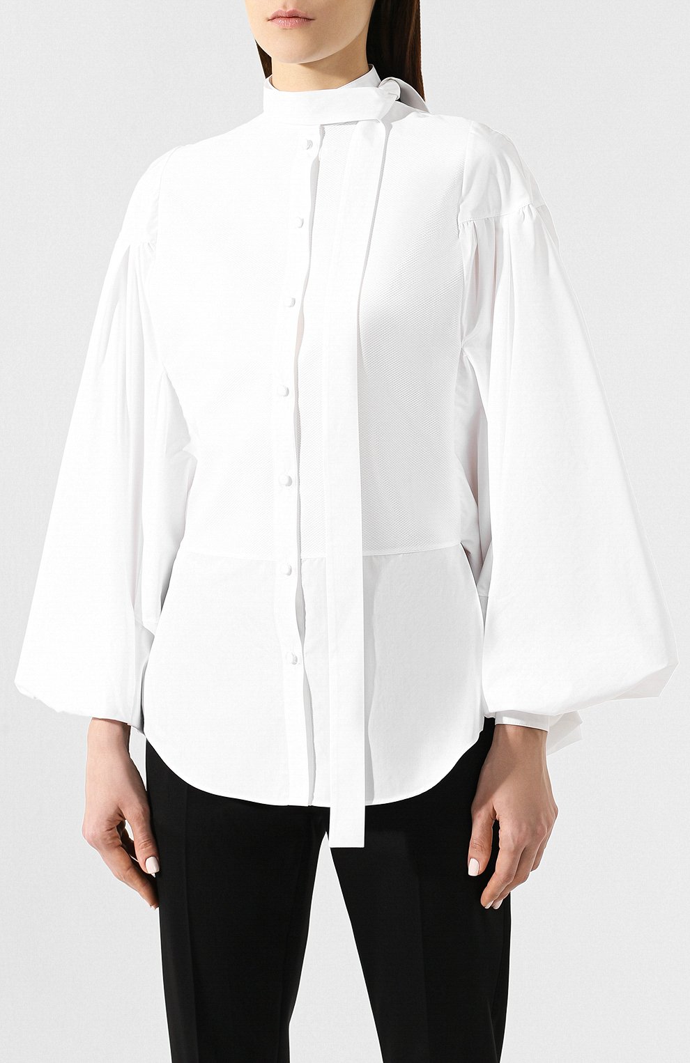 Хлопковая блузка VALENTINO, арт. RB0AE3V04HP, фото 3