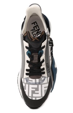Мужские комбинированные кроссовки flow FENDI белого цвета, арт. 7E1392 AQ6D | Фото 6 (Материал внутренний: Текстиль; Подошва: Массивная; Материал внешний: Текстиль; Стили: Классический; Материал утеплителя: Без утеплителя; Кросс-КТ: Низкие)