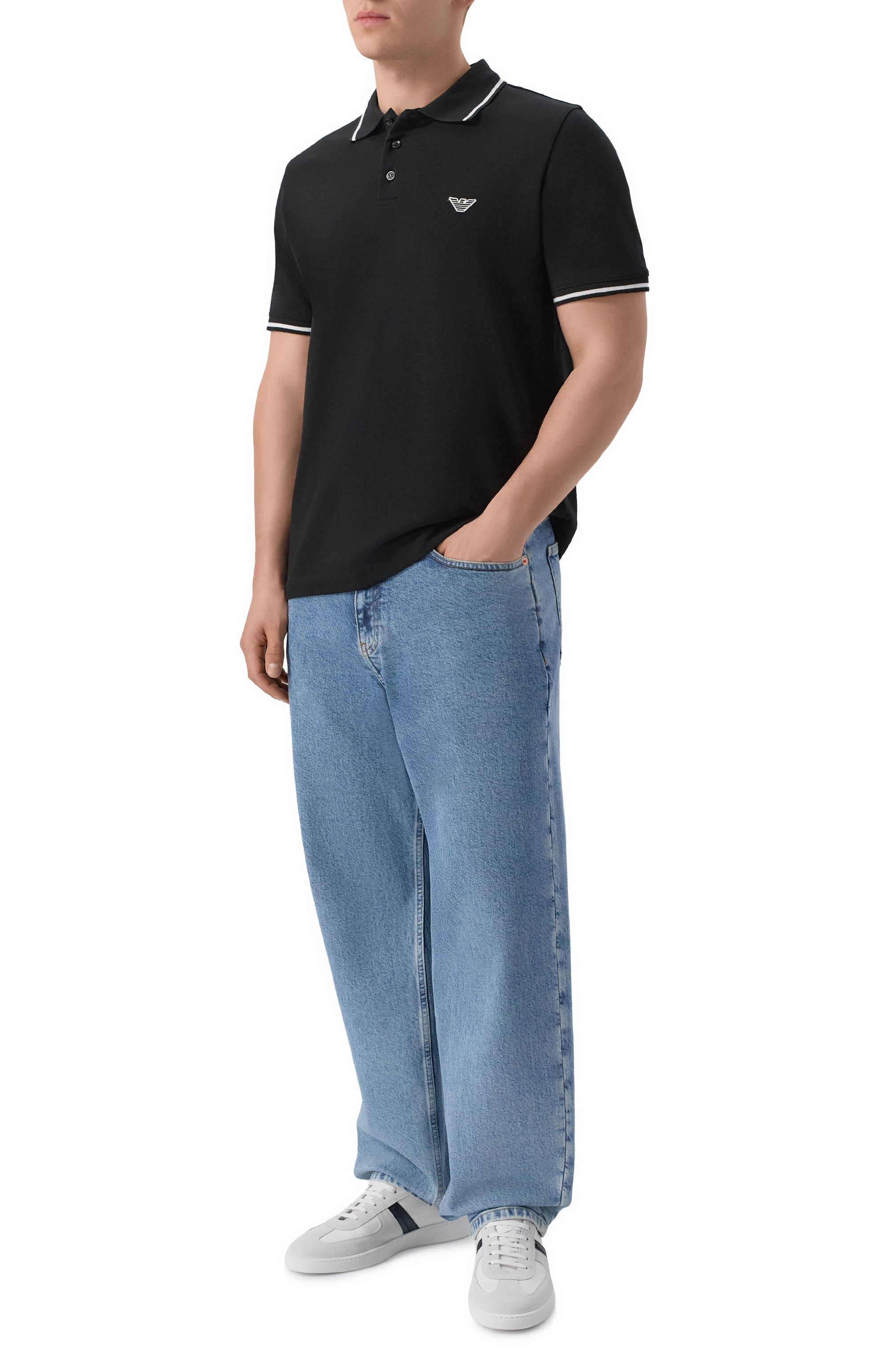 Хлопковое поло EMPORIO ARMANI, арт. EM001380/AF20424, фото 2