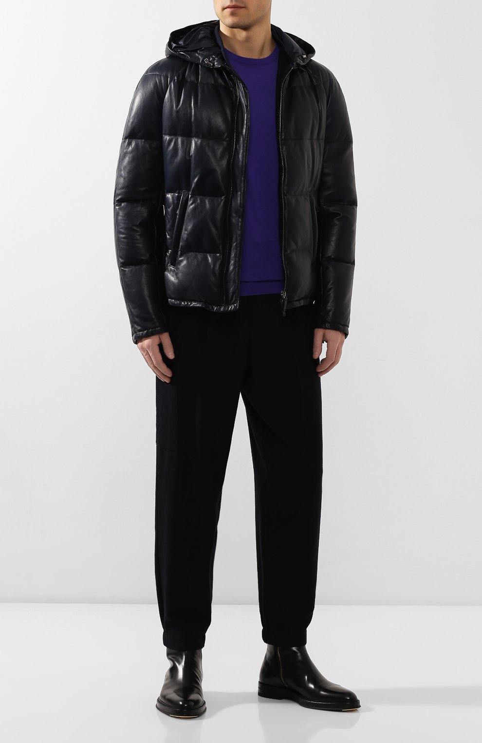 Кожаный пуховик GIORGIO ARMANI, арт. 5SR50P/5SP50, фото 2