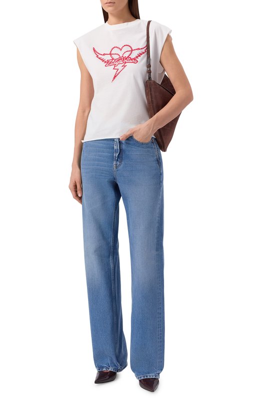 Хлопковая футболка Zadig and Voltaire JWTT01280 Белый  JWTT01280 Фото 2