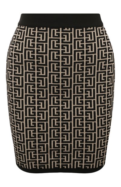 Женская юбка из шерсти и вискозы BALMAIN, арт. AF1LB005KB02
