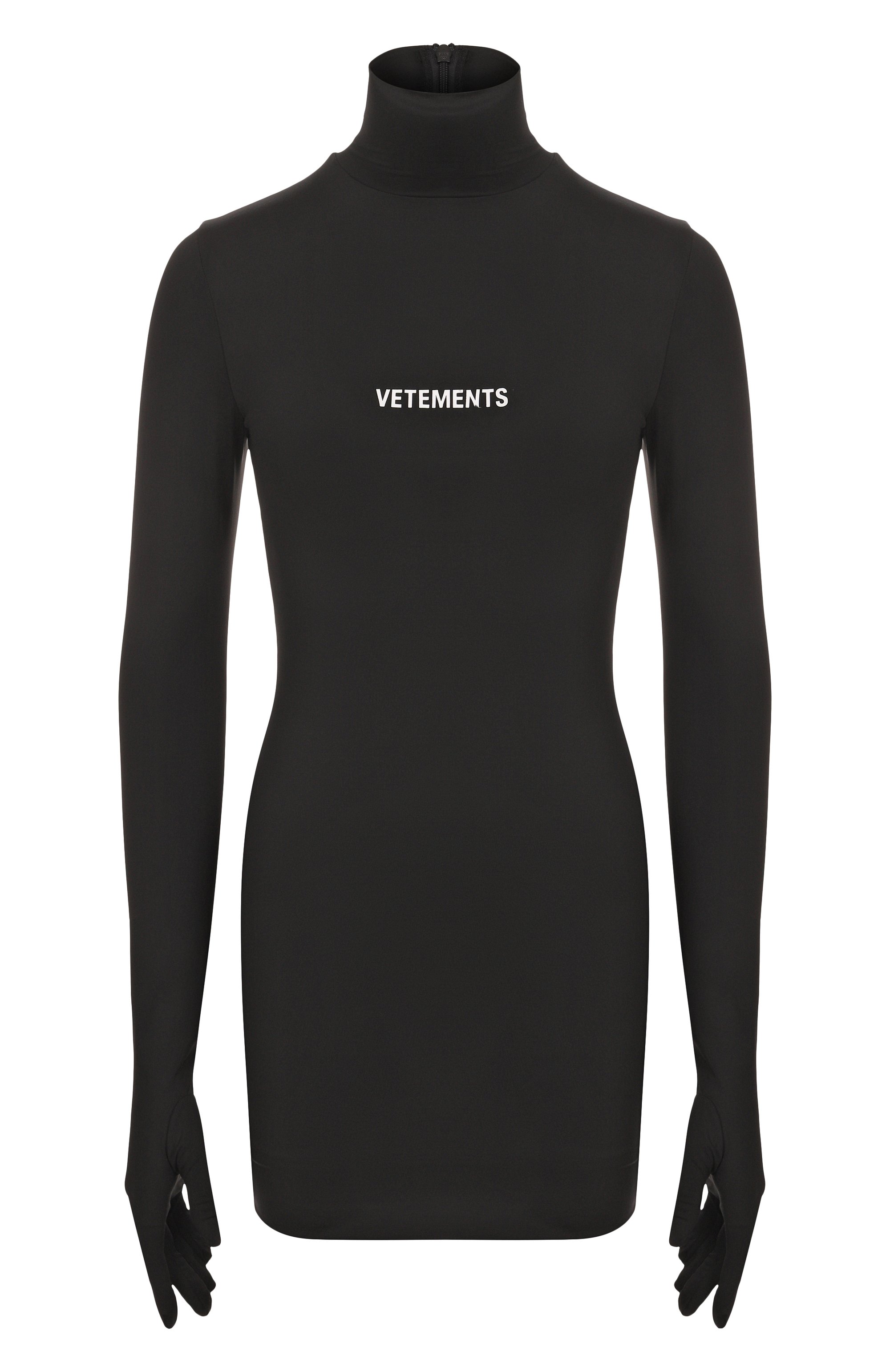 Платье VETEMENTS черного цвета по цене 109500 руб., арт. WE54DR300B/2750 LYCRA, фото 1 Платье VETEMENTS, арт. WE54DR300B/2750 LYCRA, фото 1