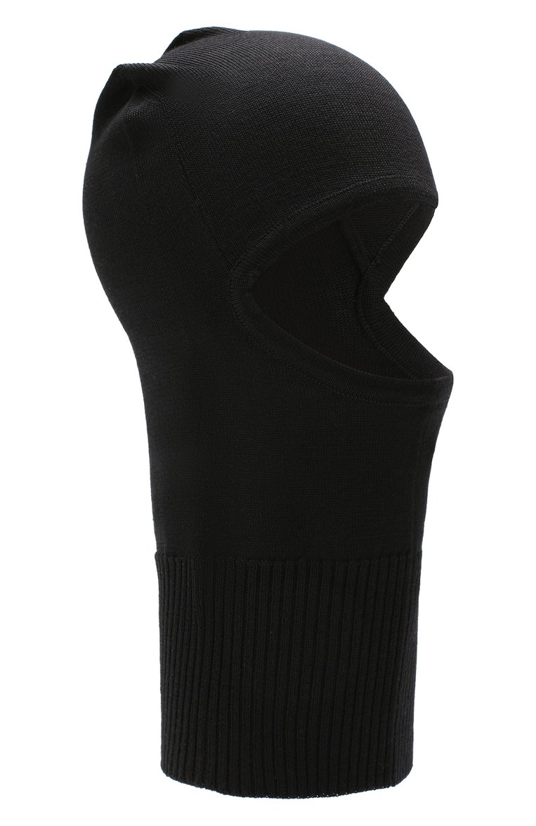 Женская шерстяная шапка-балаклава RICK OWENS черного цвета, арт. RP19F5478/M | Фото 1 (Материал: Шерсть, Текстиль; Статус проверки: Проверена категория; Женское Кросс-КТ: Балаклава; Материал сплава: Проставлено; Нос: Не проставлено)